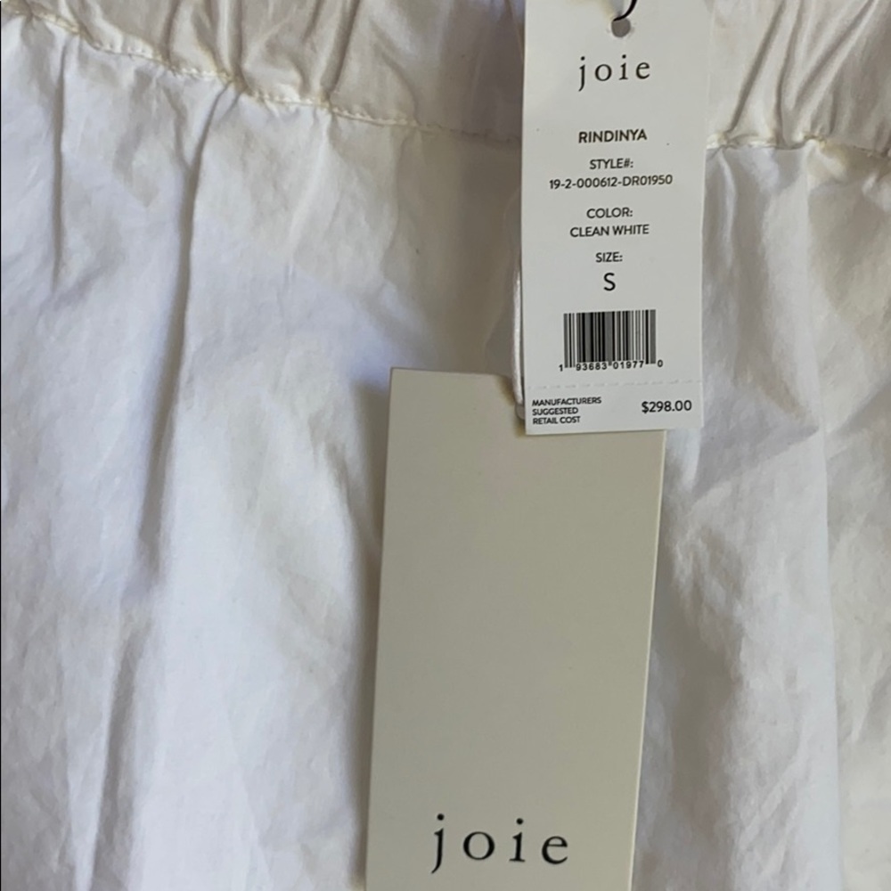 NWT Joie Rindinya Ruffled Scalloped Midi Dress White S - Picture 10 of 10